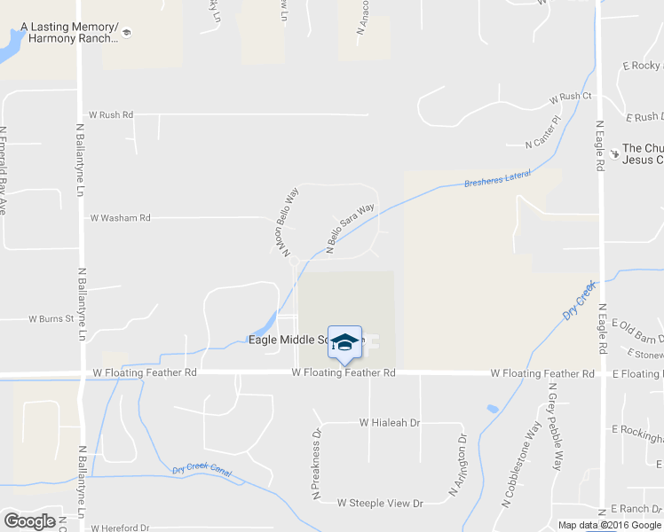 map of restaurants, bars, coffee shops, grocery stores, and more near 1037 West Cherry Bello Drive in Eagle