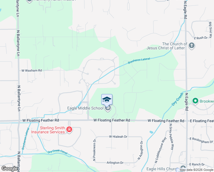 map of restaurants, bars, coffee shops, grocery stores, and more near 927 West Cherry Bello Drive in Eagle