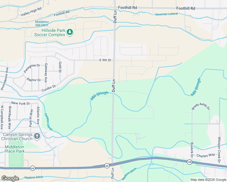map of restaurants, bars, coffee shops, grocery stores, and more near 23312 Duff Lane in Middleton