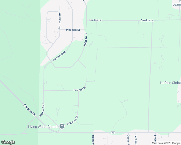 map of restaurants, bars, coffee shops, grocery stores, and more near 15547 Emerald Drive in La Pine
