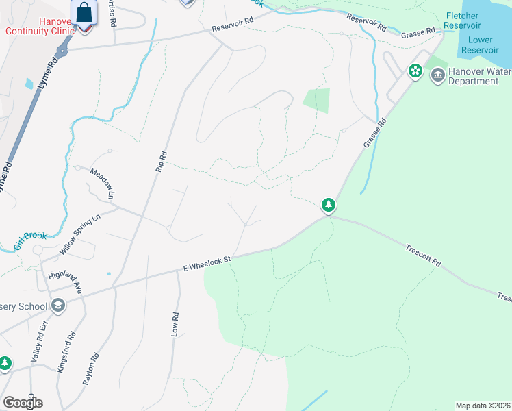 map of restaurants, bars, coffee shops, grocery stores, and more near 7 Balch Hill Lane in Hanover
