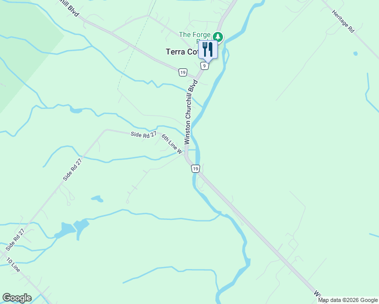 map of restaurants, bars, coffee shops, grocery stores, and more near in Terra Cotta