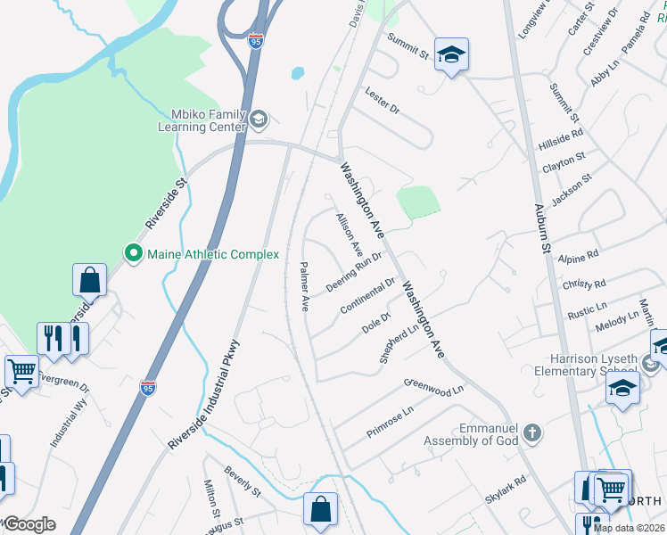 map of restaurants, bars, coffee shops, grocery stores, and more near 16 West Lynne Avenue in Portland