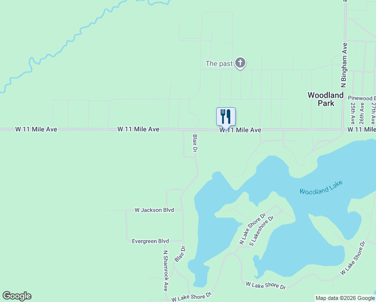 map of restaurants, bars, coffee shops, grocery stores, and more near 8722 North Red Clover Avenue in Bitely