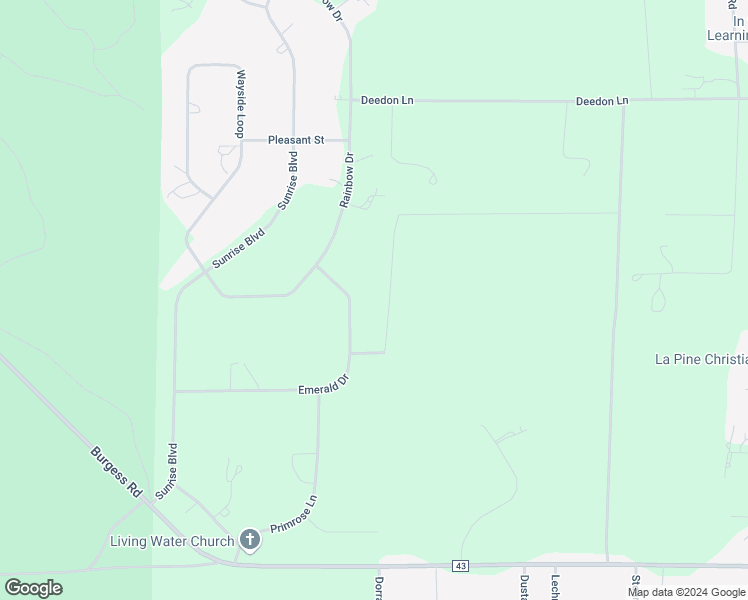 map of restaurants, bars, coffee shops, grocery stores, and more near 15547 Emerald Drive in La Pine