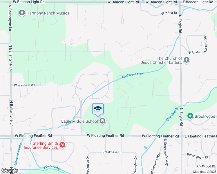 map of restaurants, bars, coffee shops, grocery stores, and more near 1810 N Valle Bello Way in Eagle