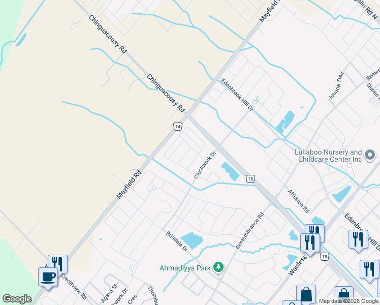 map of restaurants, bars, coffee shops, grocery stores, and more near 29 Goulston Street in Brampton