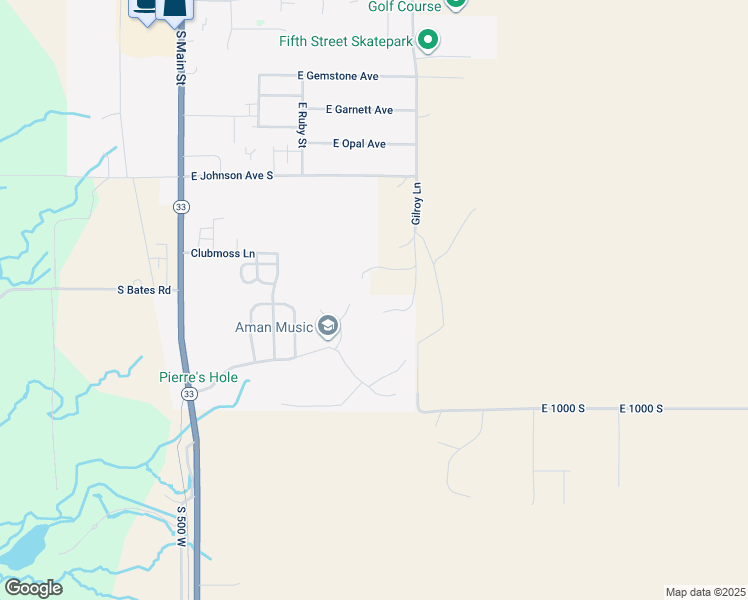 map of restaurants, bars, coffee shops, grocery stores, and more near 781 Woodland Way in Driggs