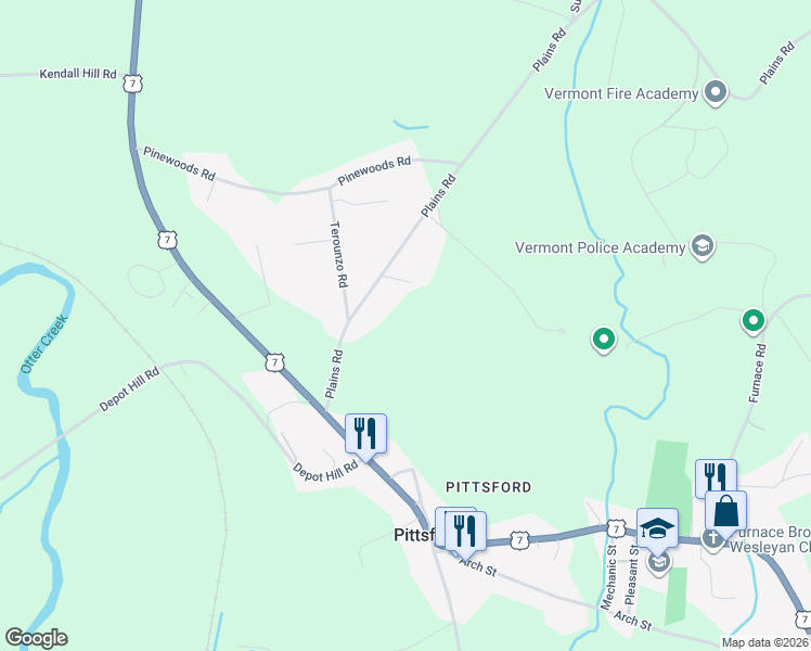 map of restaurants, bars, coffee shops, grocery stores, and more near 244 Plains Road in Pittsford