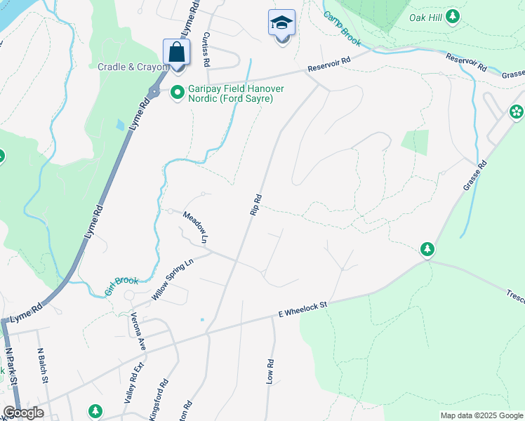 map of restaurants, bars, coffee shops, grocery stores, and more near 23 Rip Rd in Hanover