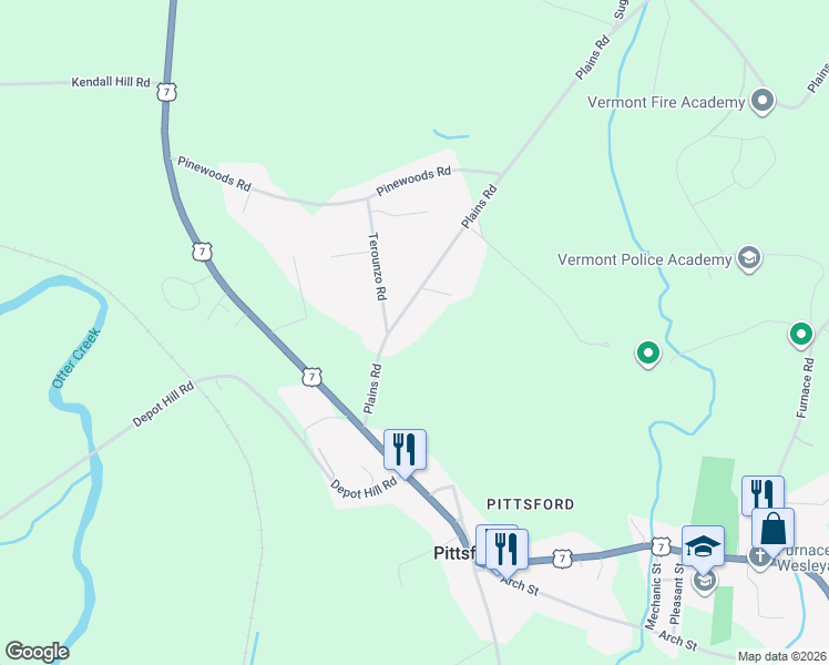 map of restaurants, bars, coffee shops, grocery stores, and more near 244 Plains Road in Pittsford