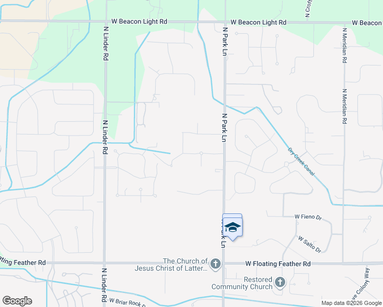 map of restaurants, bars, coffee shops, grocery stores, and more near 4186 West Pine Meadows Drive in Eagle