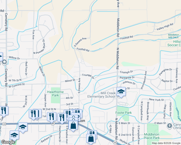 map of restaurants, bars, coffee shops, grocery stores, and more near 663 Kennedy Drive in Middleton