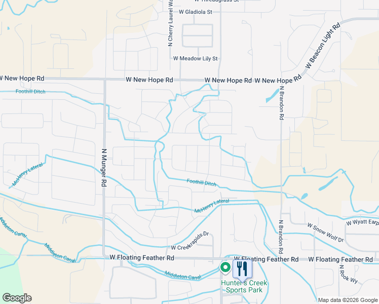 map of restaurants, bars, coffee shops, grocery stores, and more near 18 North Wild Mustang Avenue in Star
