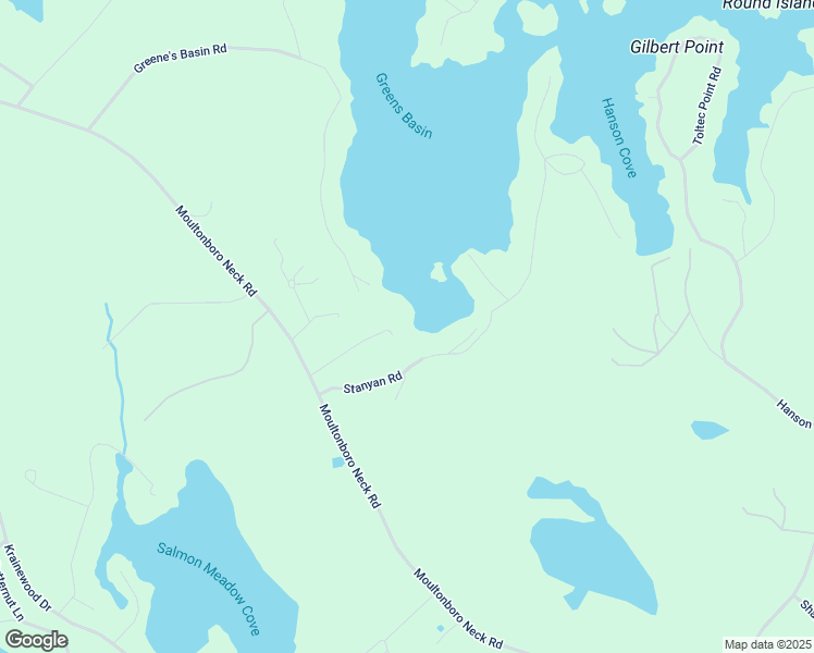map of restaurants, bars, coffee shops, grocery stores, and more near 22 Rustic Lane in Moultonborough