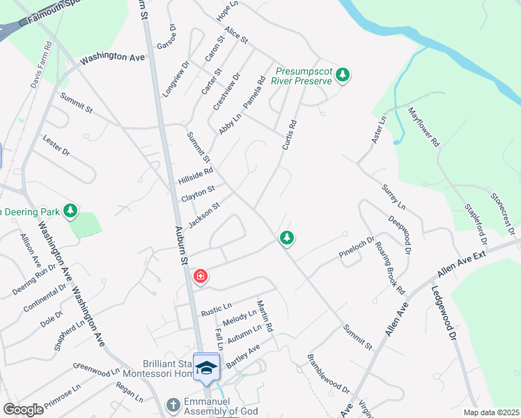 map of restaurants, bars, coffee shops, grocery stores, and more near 241 Summit Street in Portland