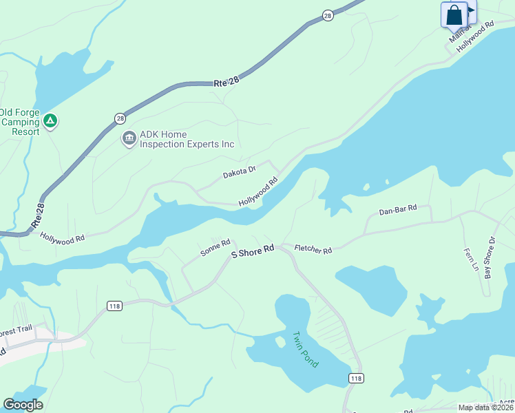 map of restaurants, bars, coffee shops, grocery stores, and more near 111 Indian Point Road in Herkimer County