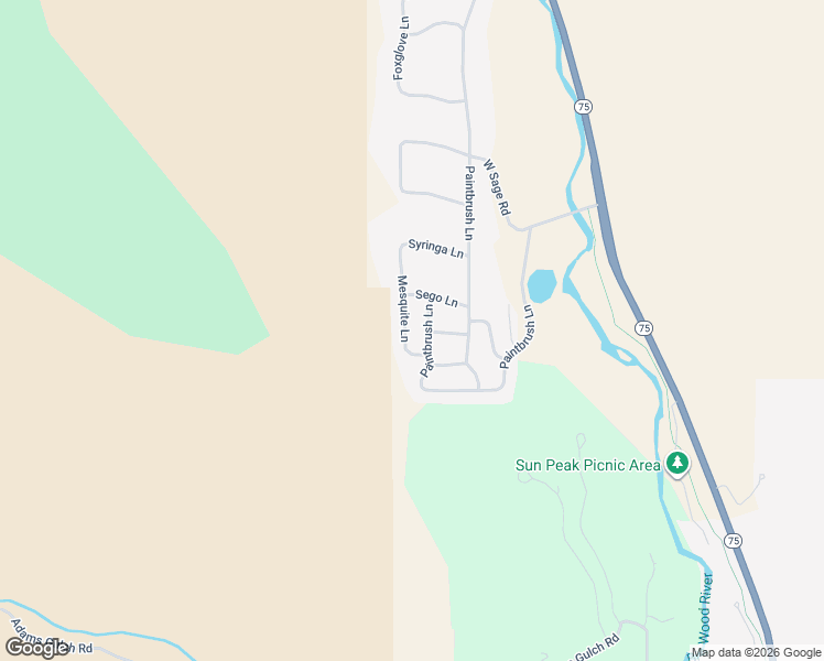 map of restaurants, bars, coffee shops, grocery stores, and more near 511 Mesquite Ln in Ketchum