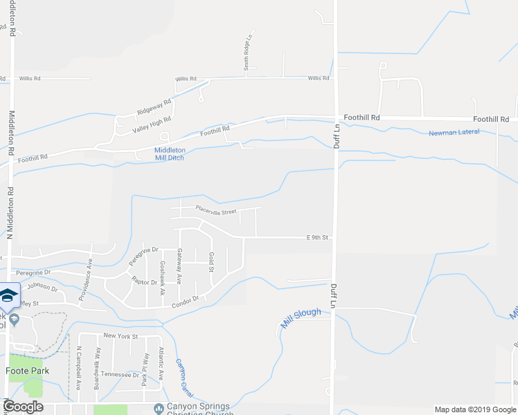 map of restaurants, bars, coffee shops, grocery stores, and more near 1884 Placerville Street in Middleton