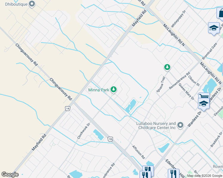 map of restaurants, bars, coffee shops, grocery stores, and more near 15 Jemima Road in Brampton