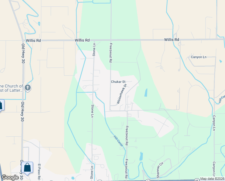 map of restaurants, bars, coffee shops, grocery stores, and more near 14441 Chukar Street in Caldwell