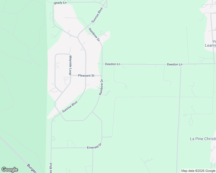 map of restaurants, bars, coffee shops, grocery stores, and more near 52750 Rainbow Drive in La Pine