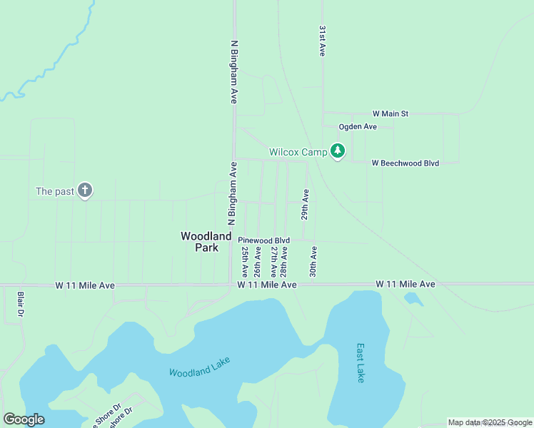map of restaurants, bars, coffee shops, grocery stores, and more near 8966 26th Avenue in Bitely