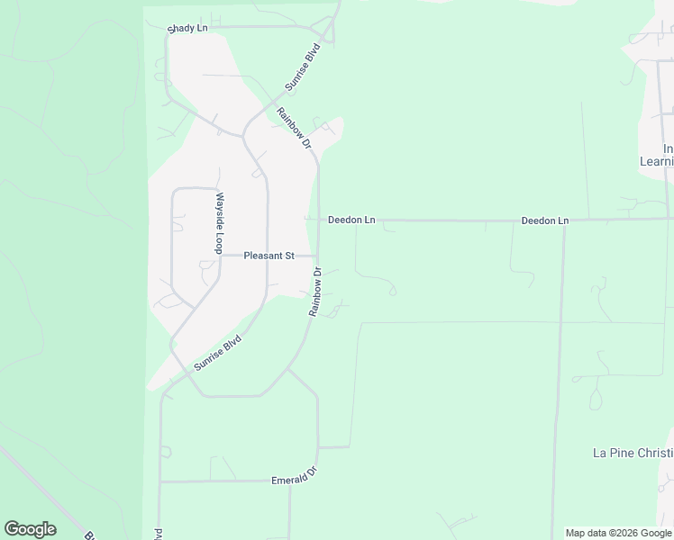 map of restaurants, bars, coffee shops, grocery stores, and more near 52750 Rainbow Drive in La Pine