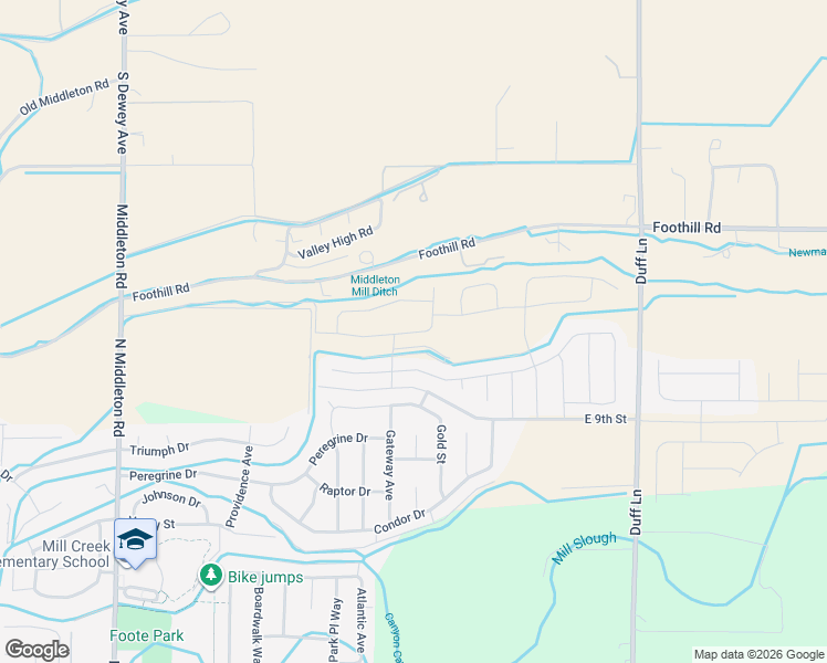 map of restaurants, bars, coffee shops, grocery stores, and more near 1638 Placerville Street in Middleton