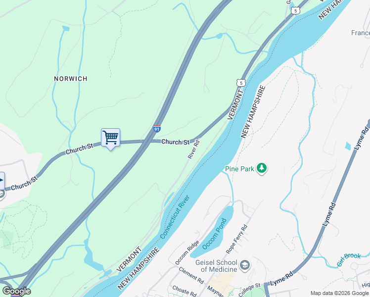 map of restaurants, bars, coffee shops, grocery stores, and more near 319 River Road in Norwich