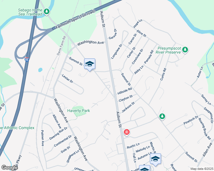 map of restaurants, bars, coffee shops, grocery stores, and more near 456 Auburn Street in Portland