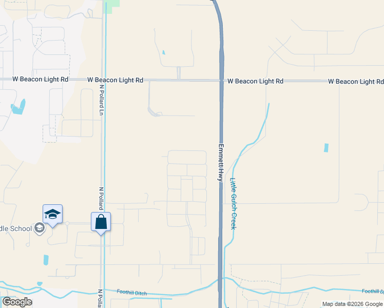 map of restaurants, bars, coffee shops, grocery stores, and more near 8542 West Floating Feather Road in Star