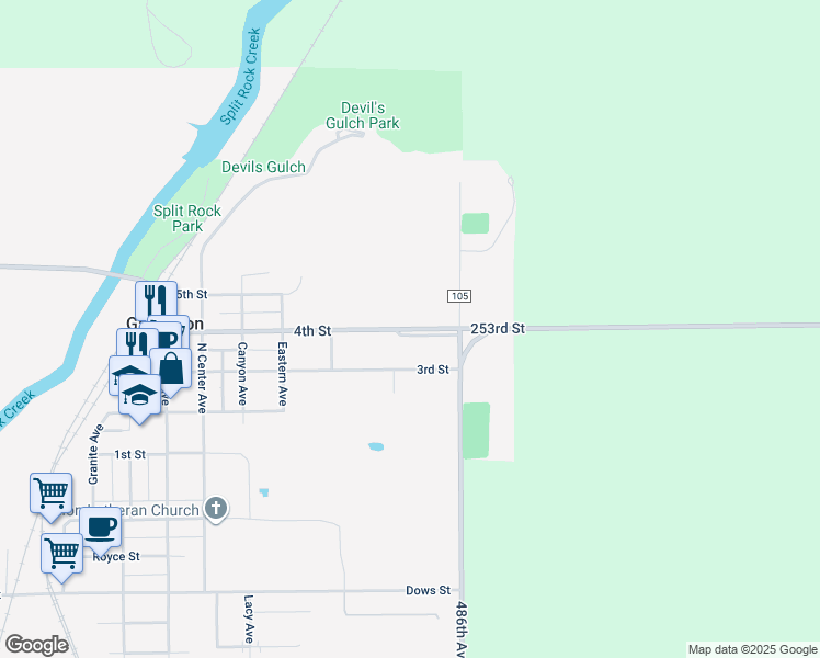 map of restaurants, bars, coffee shops, grocery stores, and more near 1004 4th St in Garretson