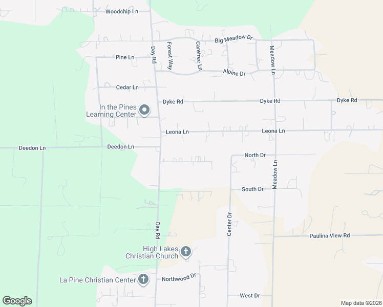 map of restaurants, bars, coffee shops, grocery stores, and more near 16064 Strawn Road in La Pine
