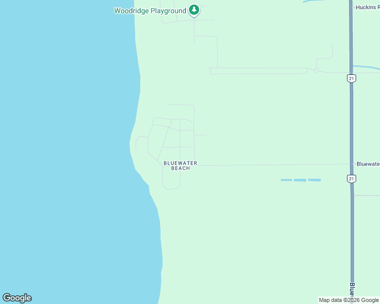 map of restaurants, bars, coffee shops, grocery stores, and more near in Blue Water Beach
