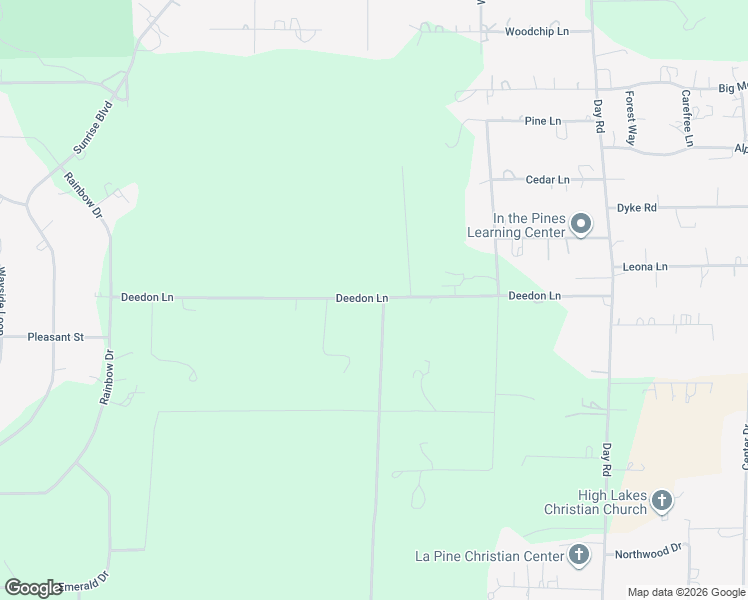 map of restaurants, bars, coffee shops, grocery stores, and more near 15789 Deedon Lane in La Pine