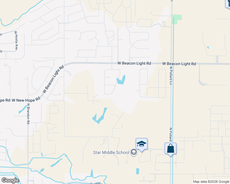 map of restaurants, bars, coffee shops, grocery stores, and more near 9655 West Beacon Light Road in Star