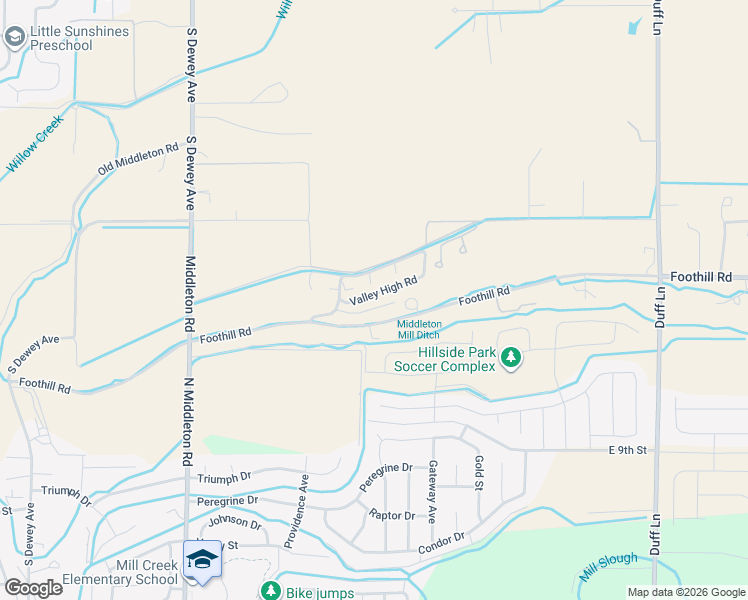 map of restaurants, bars, coffee shops, grocery stores, and more near 10633 Ridgeway Road in Middleton