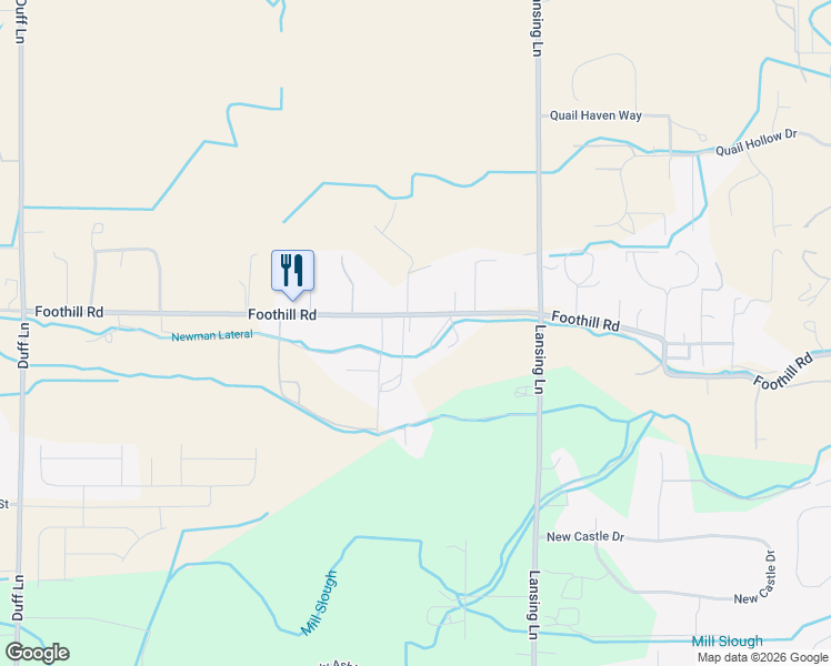 map of restaurants, bars, coffee shops, grocery stores, and more near 9201 Foothill Road in Middleton