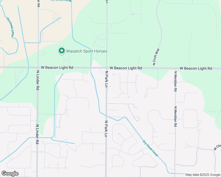 map of restaurants, bars, coffee shops, grocery stores, and more near 2522 North Park Lane in Eagle