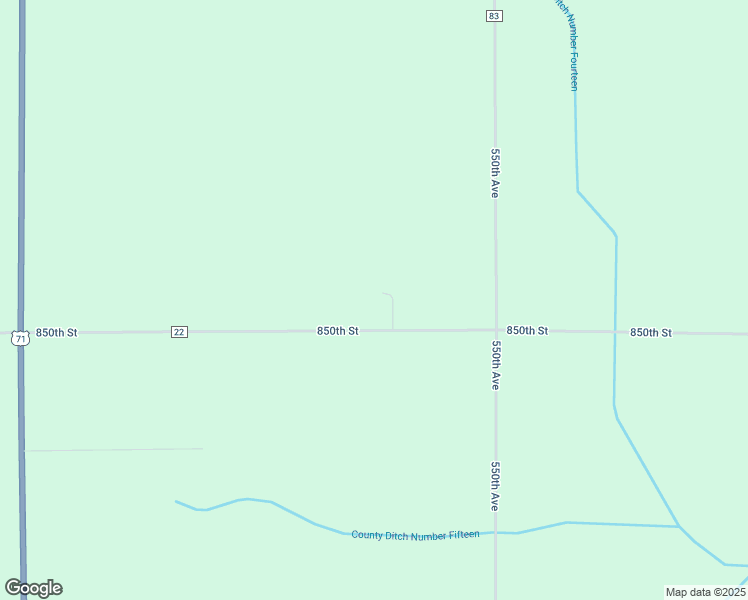 map of restaurants, bars, coffee shops, grocery stores, and more near 54784 850th Street in Jackson