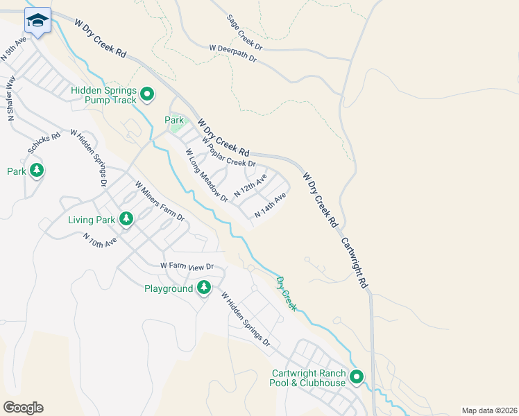 map of restaurants, bars, coffee shops, grocery stores, and more near 12637 North 14th Avenue in Garden City