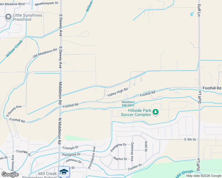 map of restaurants, bars, coffee shops, grocery stores, and more near 10633 Ridgeway Road in Middleton