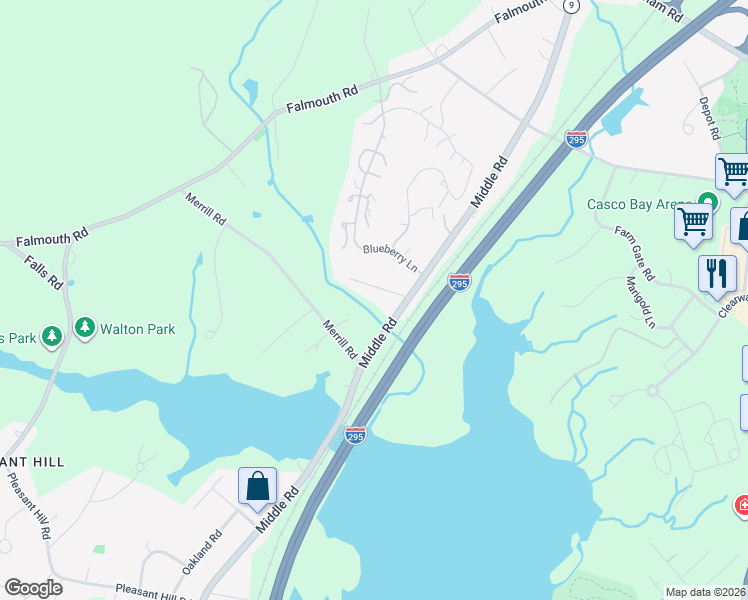 map of restaurants, bars, coffee shops, grocery stores, and more near 8 Cole Street in Falmouth