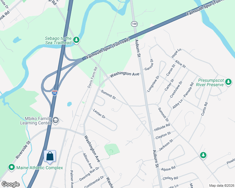 map of restaurants, bars, coffee shops, grocery stores, and more near 523 Summit Street in Portland