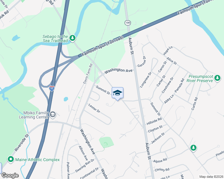 map of restaurants, bars, coffee shops, grocery stores, and more near 523 Summit Street in Portland