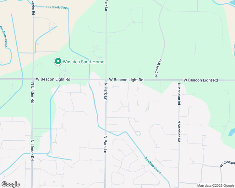map of restaurants, bars, coffee shops, grocery stores, and more near 2522 Park Lane in Eagle