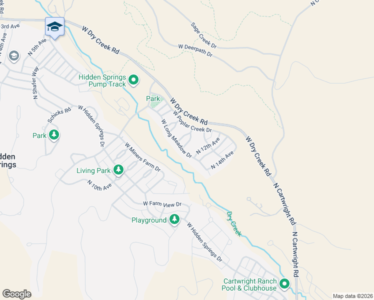 map of restaurants, bars, coffee shops, grocery stores, and more near 4325 West Long Meadow Drive in Boise