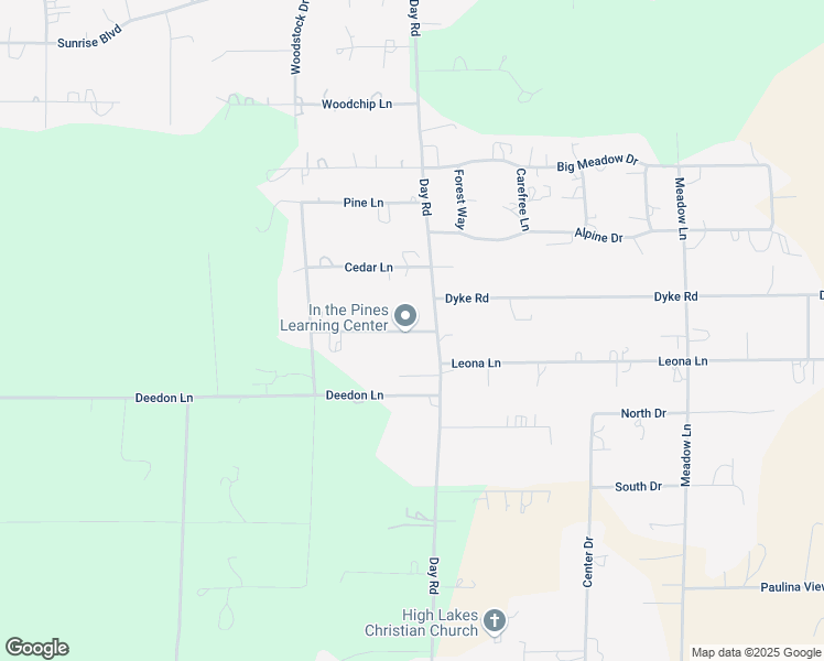 map of restaurants, bars, coffee shops, grocery stores, and more near 15955 Fir Lane in La Pine