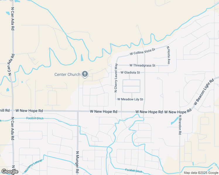 map of restaurants, bars, coffee shops, grocery stores, and more near 3131 North Cherry Laurel Way in Star